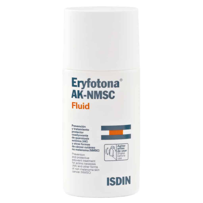 Protector solar facial fluido fps100 eryfotona ak-nmsc Isdin